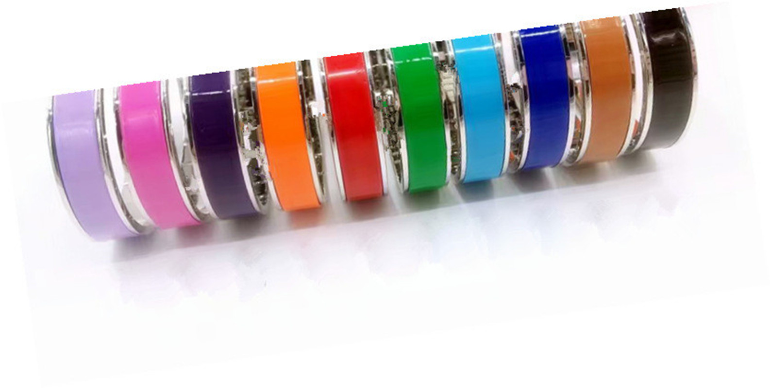 

Fashionable 316L titanium steel French 18 color h bracelet for women's French Cuff Bracelet Jewelry, Black