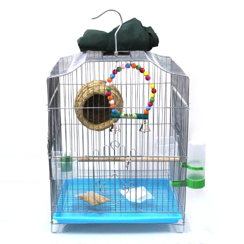

Stainless Steel Square Black Phoenix Budgerigar Live Bird Electroplating Cage Large Peony Myna Mynah Thrush Cages