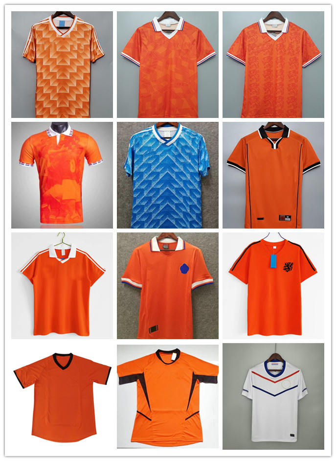 

Netherlands retro soccer jersey 1974 1986 1988 1990 1991 1995 1997 1998 2000 2002 2010 2012 2014 2008 DE JONG Holland football shirt Vintage GULLIT VAN BASTEN BERGKAMP, Gold