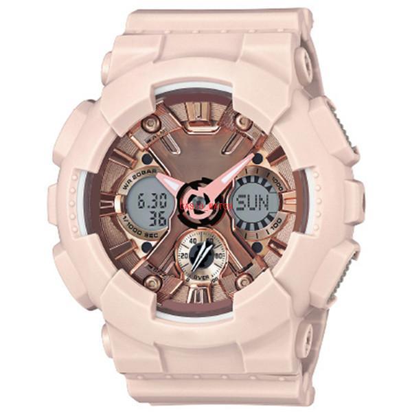 

2021 -selling sports and leisure 120 quartz watch LED waterproof unisex watch raise hand light digital watch world time8, Slivery;brown
