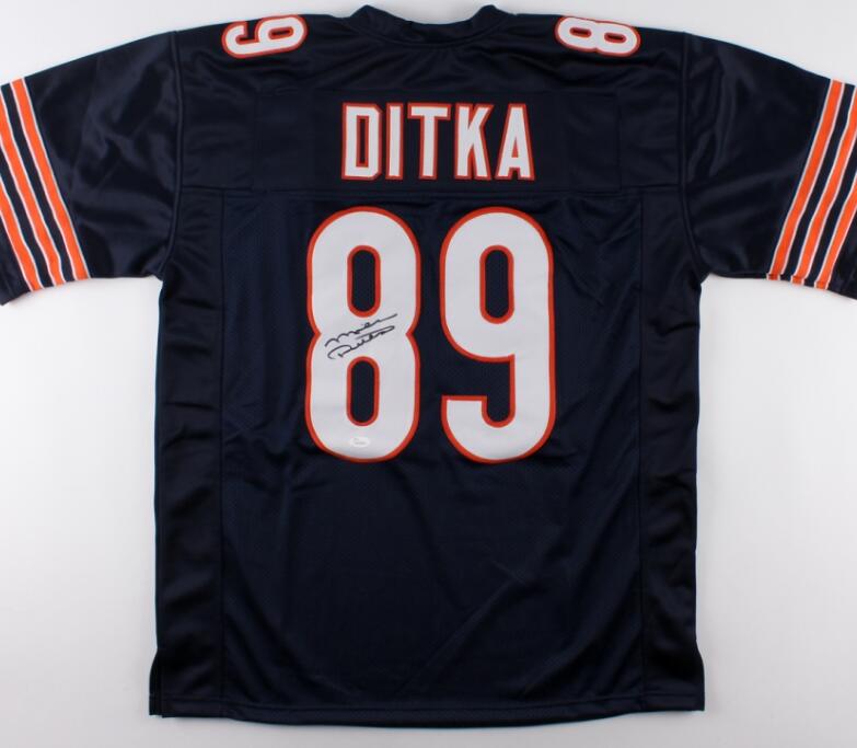 

mike ditka jared allen Auto Autograph Signed signatured Autographed jersey shirts, Black;green