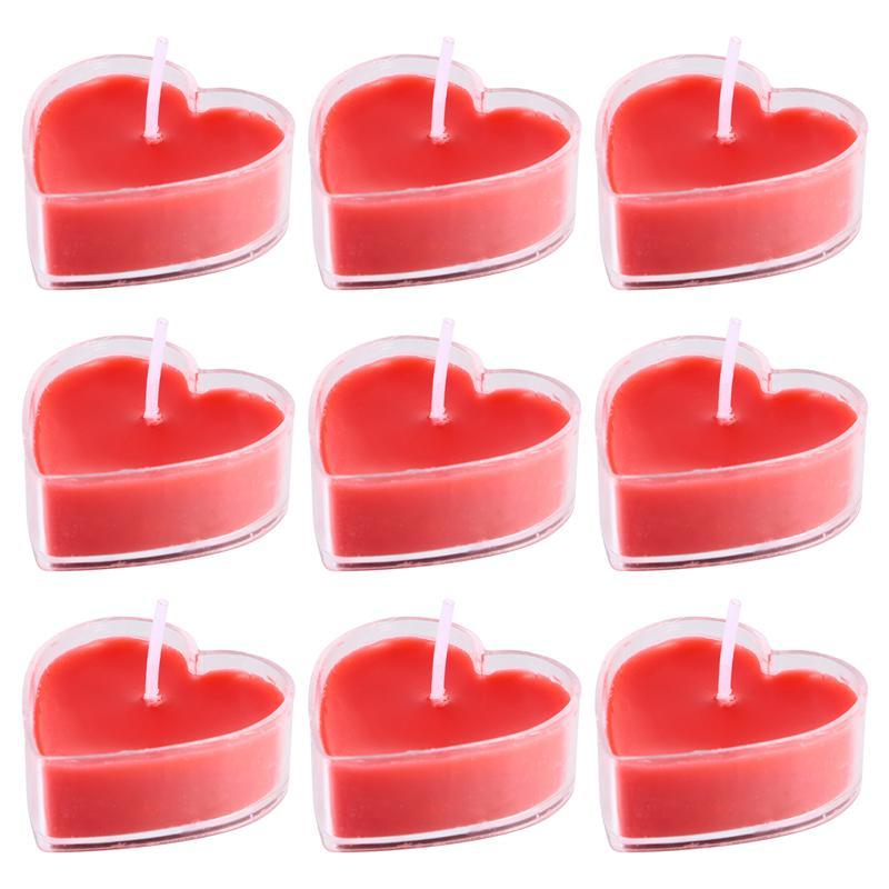 

9Pcs Heart Shaped Scented Candles Aroma Candles Craft Making Gifts Ornaments Wedding Party Valentine'S Day Decoration L0323