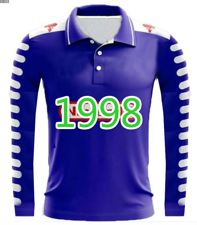 

Long Sleeve RETRO 1998 1999 Fiorentina soccer jersey 98 99 vintage Maglia da calcio Florence football shirt BATISTUTA RUI COSTA BIGICA FULL, White