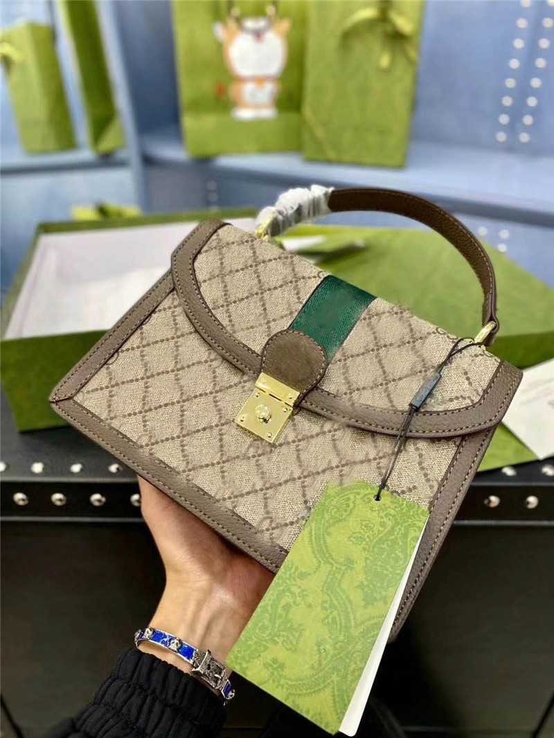 

2021 Designer Luxury Ophidia Small Top Handle Bag Shoulder Size:25CM