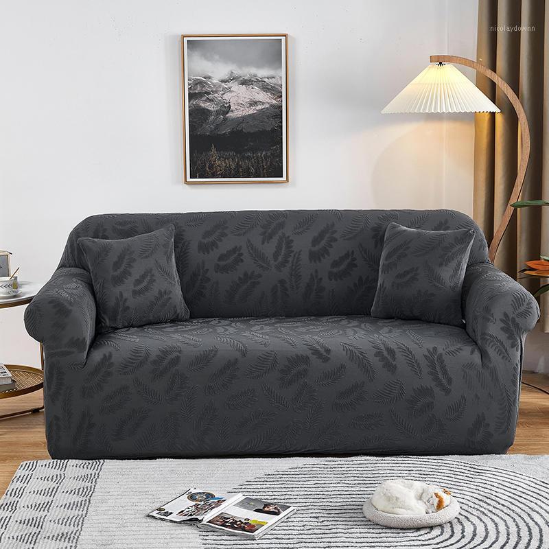 

Chair Covers Home Living Luxury Pure Color Jacquard Print Sofa Protector Cover Elastic Slipcover Stretch Couch 1-4 Seaters