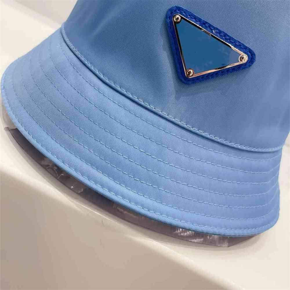 

2021 New Designer Fisherman Caps Classic Paragraph Male and Female High-quality Woven Straw Sun Ha24R, Blue
