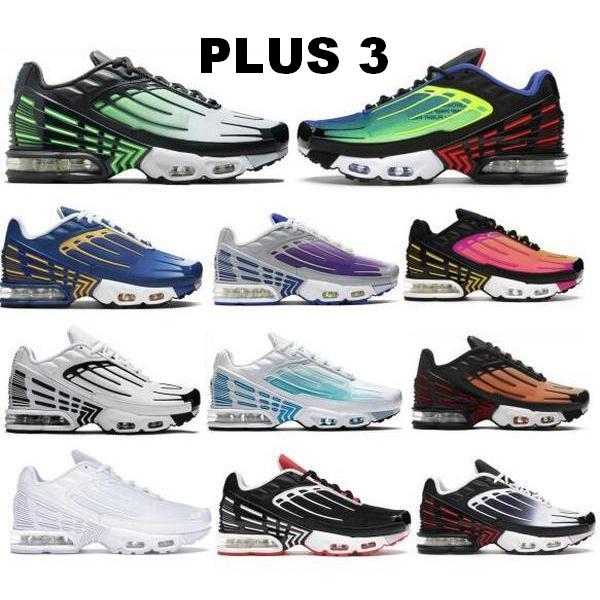 

Tn Plus 3 III Men Women Running Shoes Cushion Tenis Trainer Sneakers Airs 2021 Laser Blue Parachute Triple White Ghost Green Deep Royal