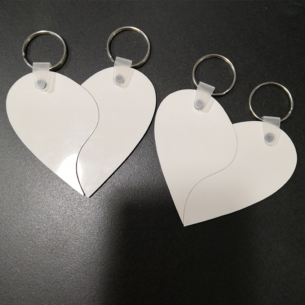 

Blank keychains For Sublimation mdf heart round blank key chain hot transfer printing blank keychains key ring jewelry material consumables favor
