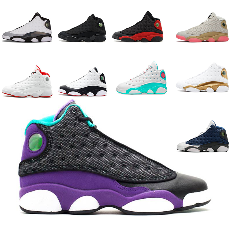 

Womens Mens 13 XIII GS Jumpmans Basketball Shoes He Got Game Chicago Defining Moments Aurora Green CNY Gold Glitter Barons Black Cat Playground Flint Sneakers 36-47, Option 5