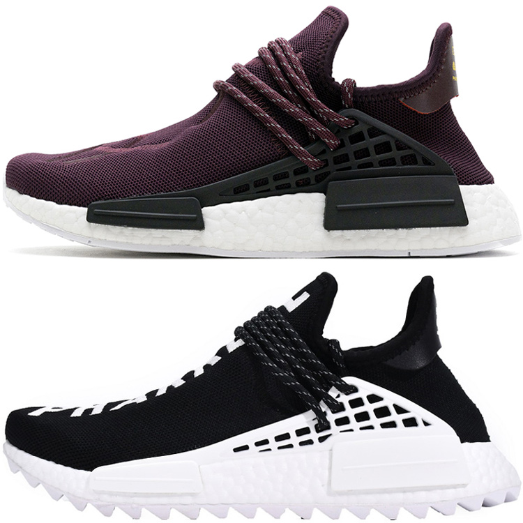 

Outdoor Human Race Sneakers Hu Shoes Pharrell Runner Friends & Family Williams Trail Cotton Candy Blank Canvas Tangerine Black Blue Yellow Red Green Happy Size 13
