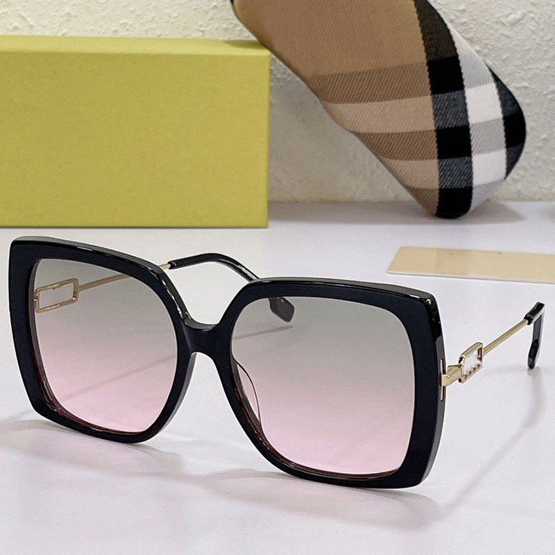 

Designer sunglasses womens 4332 fashion classic square frame casual shopping beach glasses mens metal temple 57-16-140 UV400 protective belt box