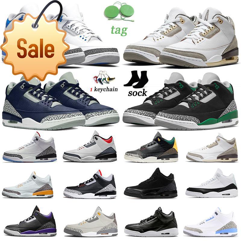 

2022 Basketball Shoes Jumpman 3s Men 3 Pine Green Medium Grey Sneakers Racer Blue Midnight Navy Pure White Mens Trainers Outdoor Sports Sneaker