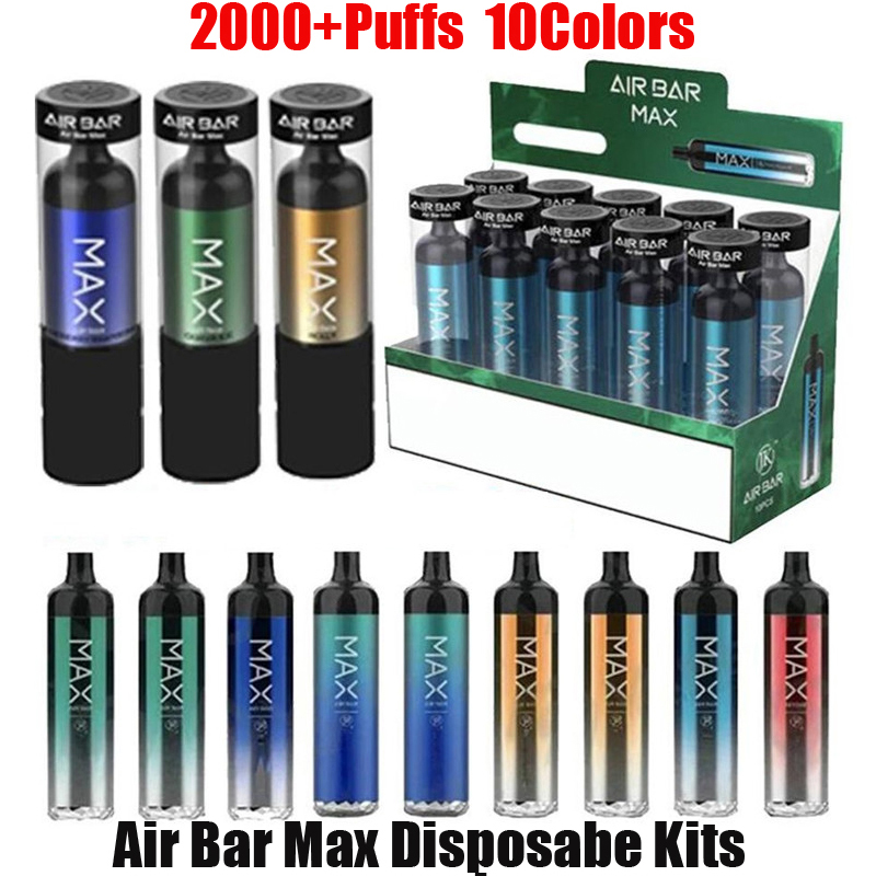 

Air Bar Max Disposable E-cigarettes Device Kit 2000 Puffs 1250mAh Battery 6.5ml Prefilled Cartridge Pod Vape Pen Vs Lux Plus XXL