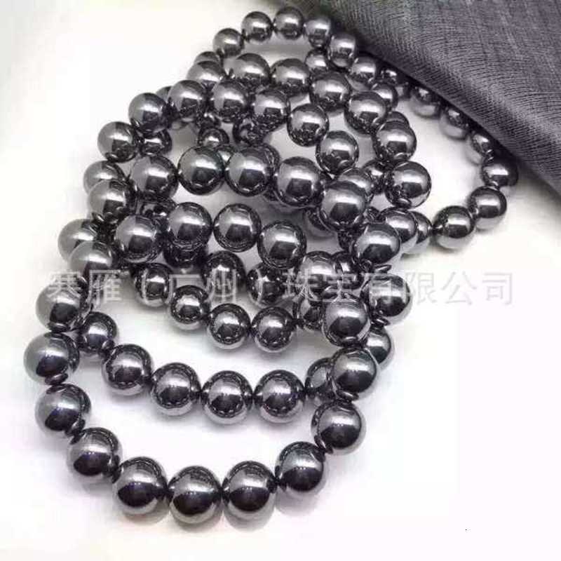 

Hanyan Natural Terahertz Thz Energy Stone Bead Bracelet Hand String Fashion Health Promotion Cycle Ice Melting, Golden;silver