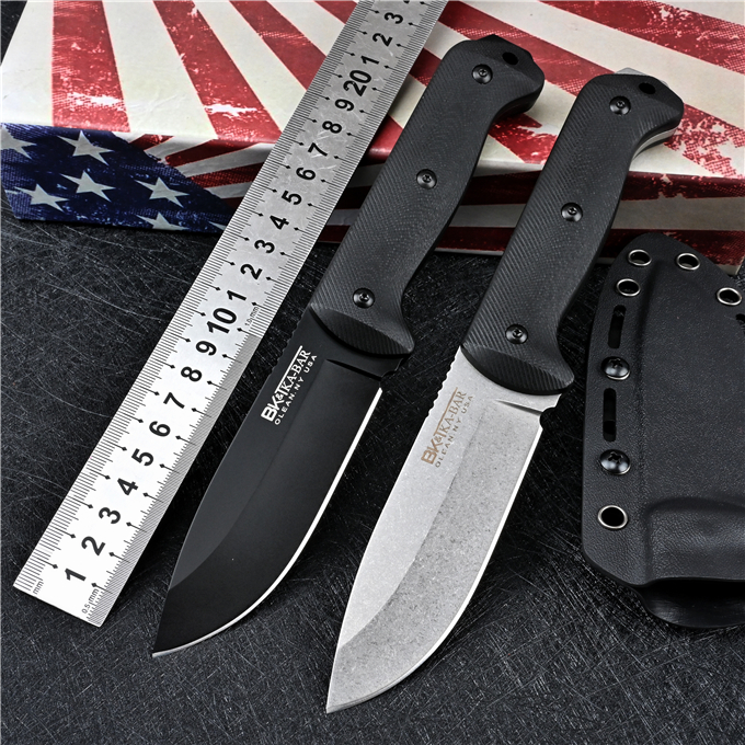 

KB-BK2 Hot sales Fixed Knife D2 Stainless Steel Camping Pocket knives Kageki handle tactical Utility EDC Tools with Kydex