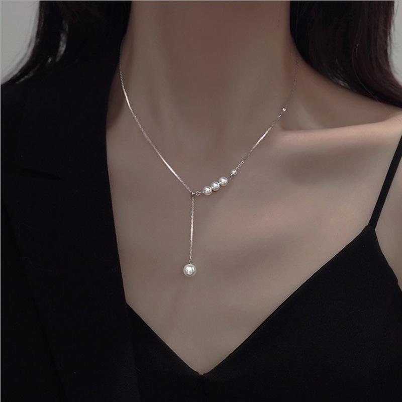 

Chains Fashion Jewelry Simulated Pearl Pendant Necklace 2021 Design Selling Chain For Girl Fine Accessories