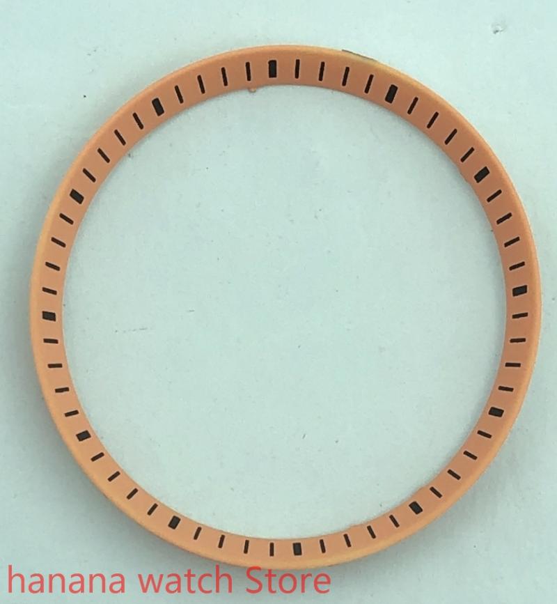 

Wristwatches Watch Parts Case Plastic 30.3mm Chapter Ring Orange Suitable For NH35 NH36 Movement 42mm, Black