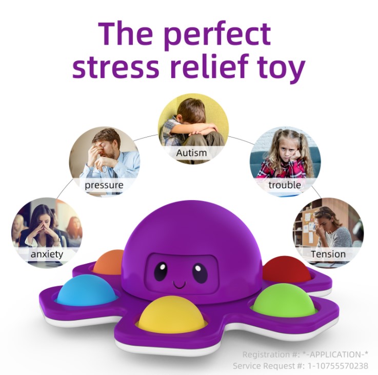 

Fidget Toys Octopus fingerts spinner Plush Push Bubble Dice Anti-Irritability Venting Artifact Fingertip Novelty Sensory Autism Needs Anxiety Reliever Toy cd569