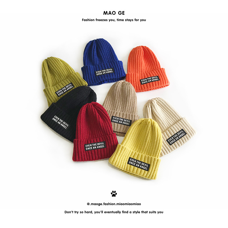

Even the Devil Once An Angel Skull Beanies Caps Men's Women Skullies Brimless Gorras Bonnet Sport Male Thick Masks Warm Winter Knitted Hats