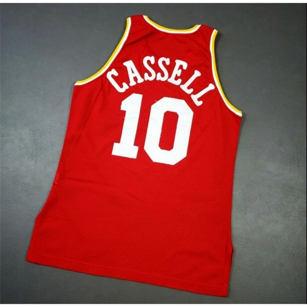 

001rare Basketball Jersey Men Youth women Vintage retro Sam Cassell Champion Rookie High School Size S-5XL custom any name or number, Red youth s-xl