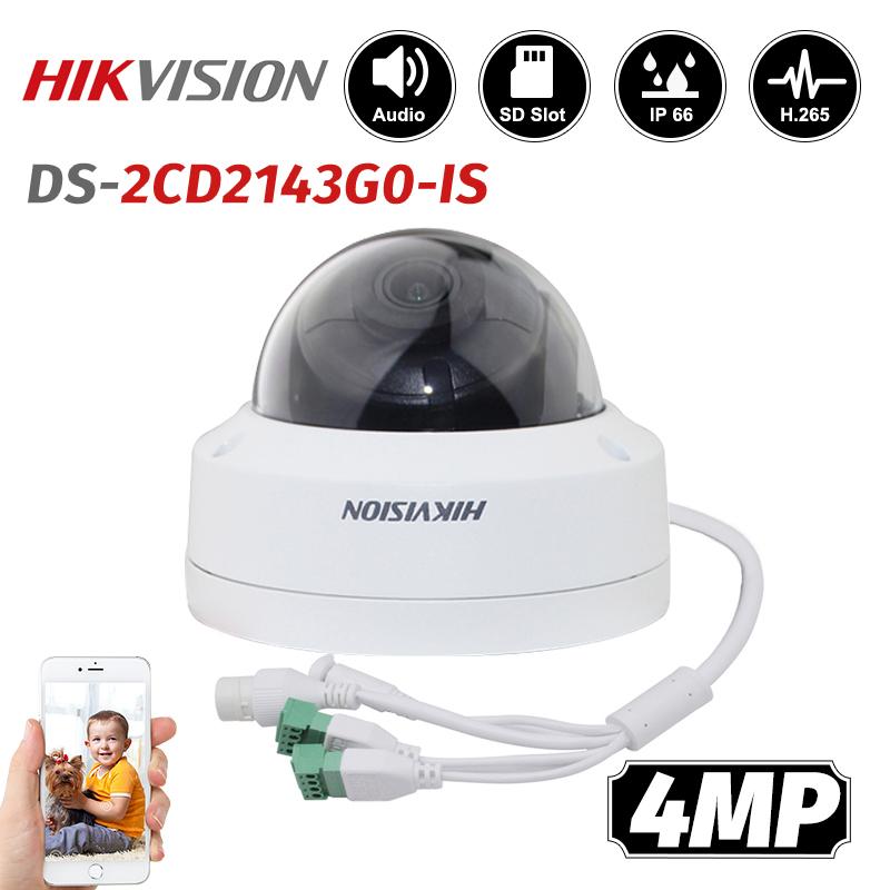 

Hikvision DS-2CD2143G0-IS 4MP Dome CCTV IP Camera Outdoor IR Network Security Night Version Cam H.265 With SD Card Slot 67 Cameras