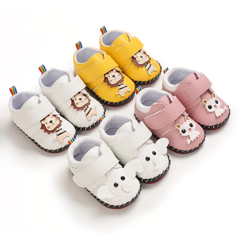 

Athletic & Outdoor 2021 Baby Shoes All Seasons Sewing PU Leather Spring Cute Cartoon Rubber-Soled Non-Slip Toddler, Black