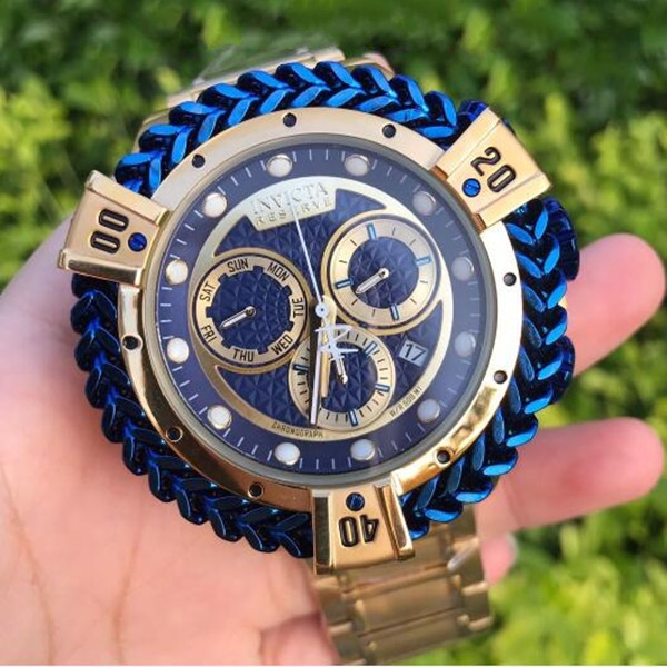 Dropshipping HK duty free store Invicta brand Watch authorization original Chronograph Men's Quartz +original box Five color options-image-707064568