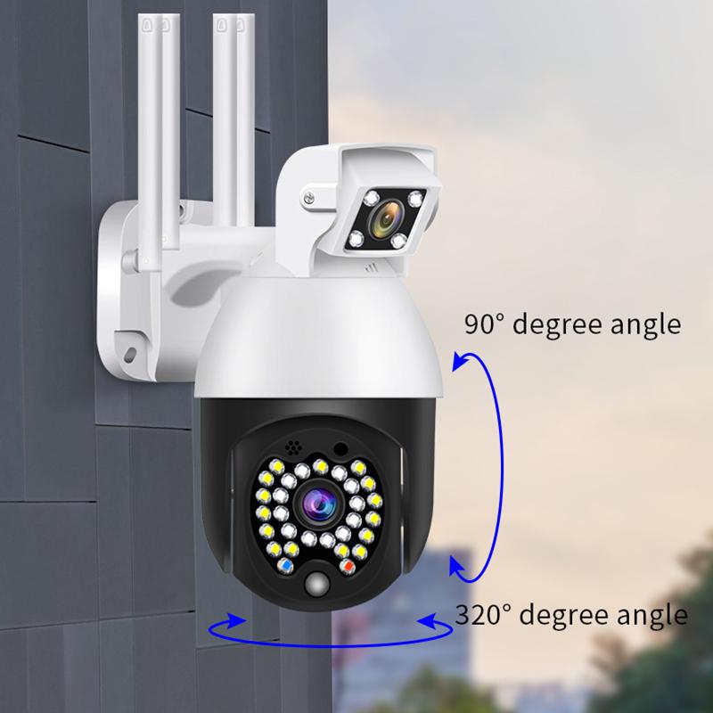 

Camcorders PTZ Wireless Wifi IP Camera Outdoor AI Human Detect Security CCTV HD Dual Lens 29 LED, Uk