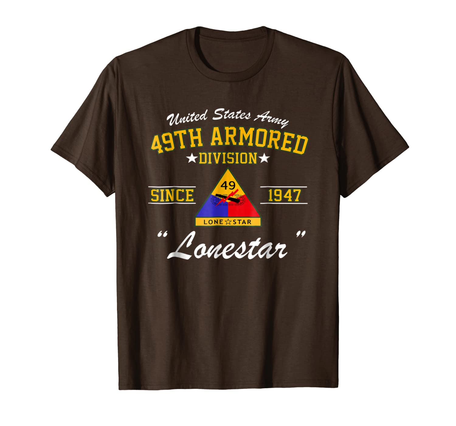 

49th armored division shirt, White;black