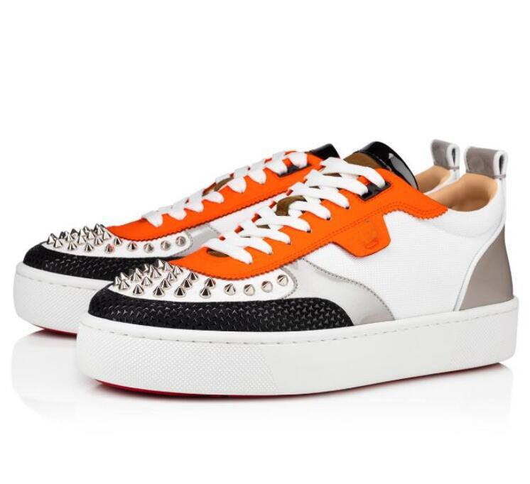 

Elegant Designer Low Top Sneakers Men Happyrui Red Bottom Shoes Platform Casual Leisure Flats Couple Party Wedding Chaussures Homme EU35-47