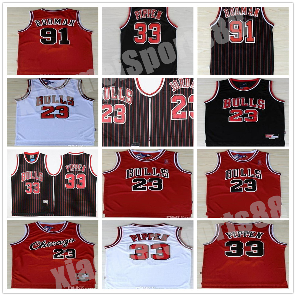 

23 Michael Jersey Scottie 33 Pippen Retro Dennis 91 Rodman 45 MJ College Men Basketball Jerseys S-XXL, As shown in illustration