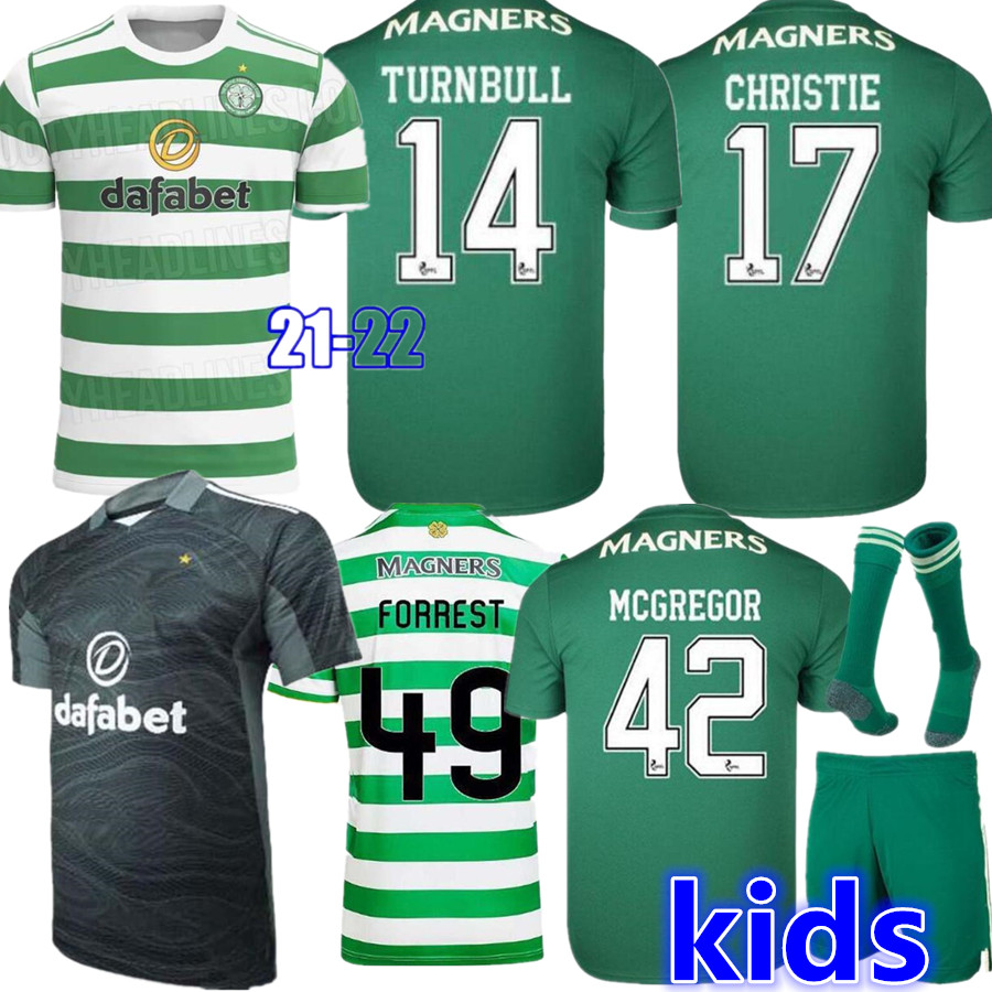 

20 22 Celtic fc Soccer Jerseys MCGREGOR GRIFFITHS 2020 2021 Klimala FORREST BROWN CHRISTIE EDOUARD BAYO Home Men kids Football Shirts 2020, Black