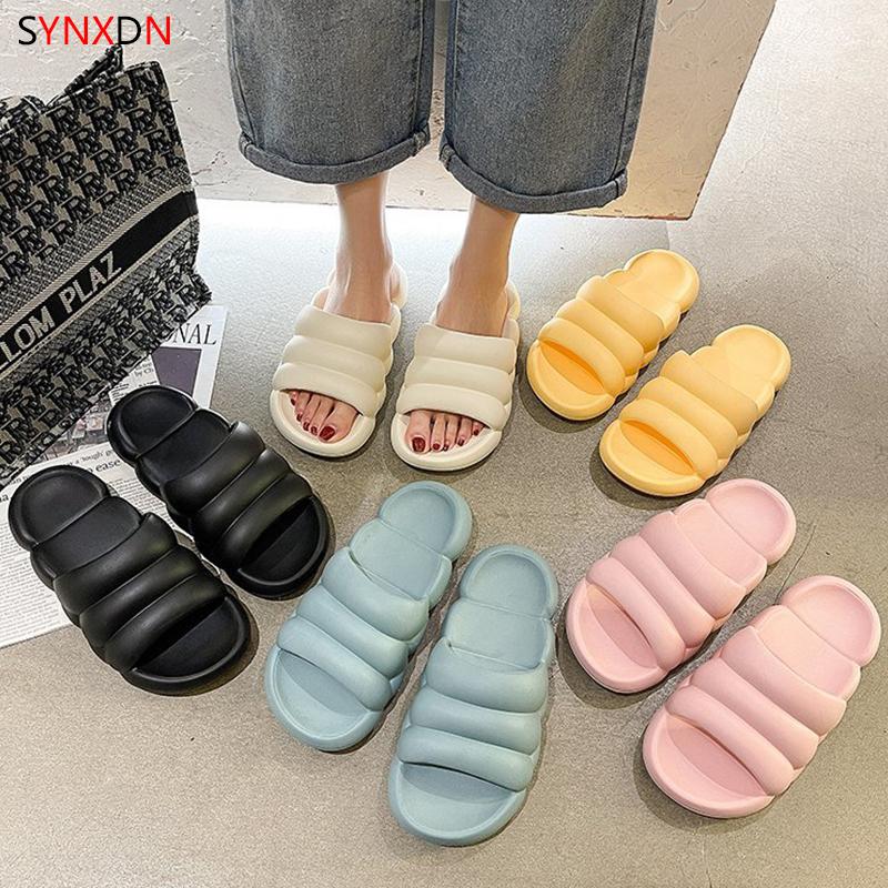 

Wohdhe Women Slippers Beach Slates Open Toe Soft Flip Flops Casual Summer Ladies Shoes 2021 Slides, Black