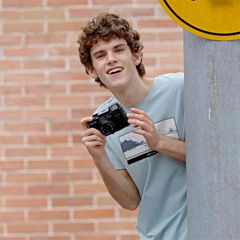 

Short sleeve T shirt men summer round neck cotton comfortable tshirt student white t-shirt man 210706, Black