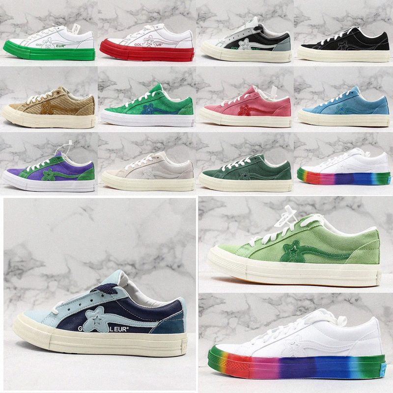 

2020 New Creator Golf Le Fleur One Stars OX TTC Canvas Shoes Tyler The Creator Trending Mens platform Trainers Men Woman Causal Sports U6Cr#