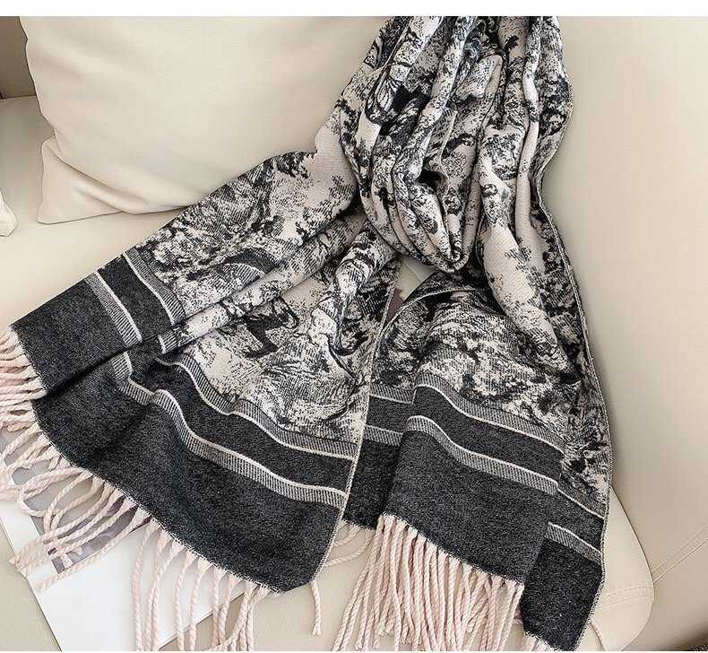 

Designers Women cashmere scarf Shawl High quality Fashion Classic scarves 2022 luxury muffler Letter pattern wool Landscape animal Print