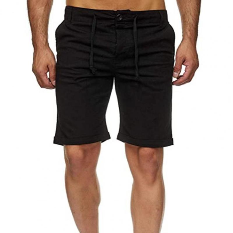 

Running Shorts Straight Summer Multi Pockets Fashion Sports Mid Waist Knee Length Soft Slim Pockets Sweat Short, Black