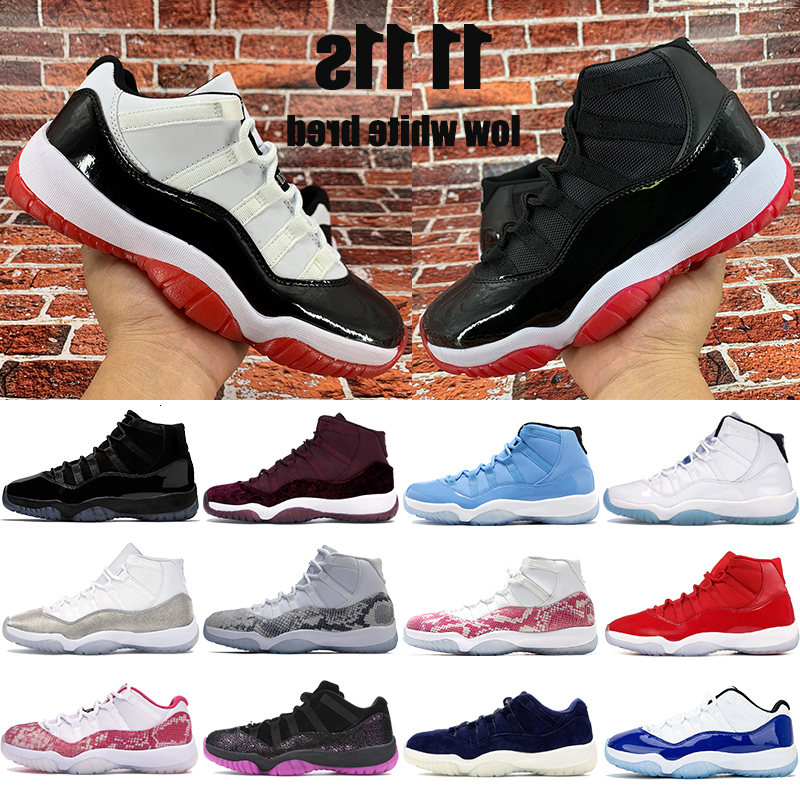 

New 11 11s jumpman basketball shoes Heiress Night Maroon low white bred pantone OVO grey snake skin SE metallic gold men women S, Olive lux