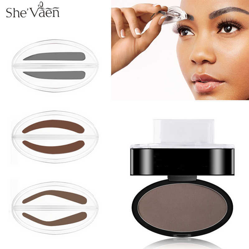 

Quick Brow Stamp Makeup Eyebrow Powder Seal Palette Natural Eyebrow Stencil Kit Tool 3 Shapes Option