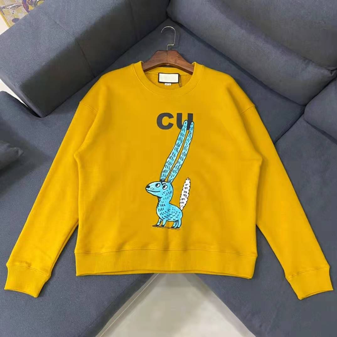 

21FW Autumn Winter italy paris Sweater Letter Sweatshirt Crewneck Pullover High Street Men Women Fashion Hoodie zdlg0617, White