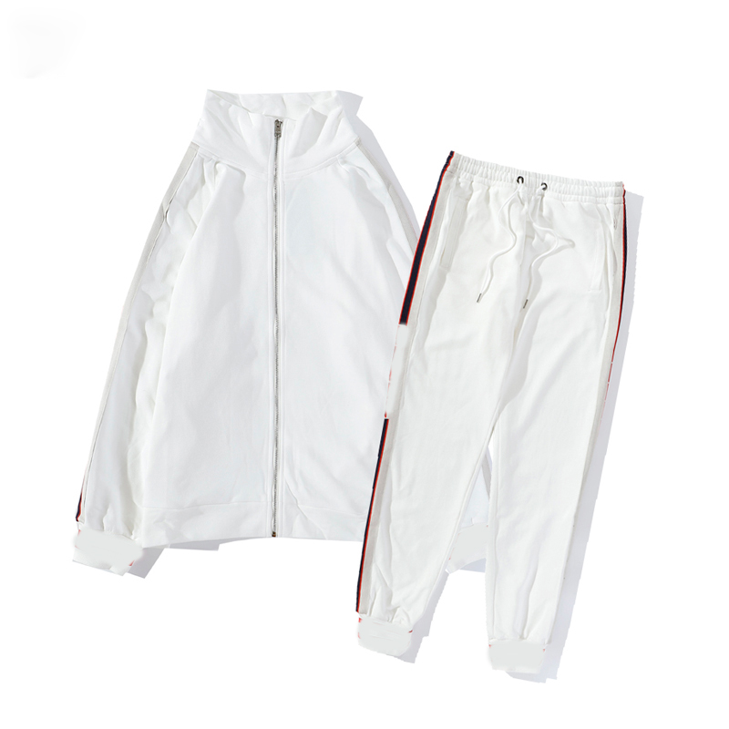 

2020 Men Sets Hooded Tracksuit Track Sweat Suits Three Stripes Male Sweatsuit Mens Sporting Suits Mens Clothing -3XL q01, Gray