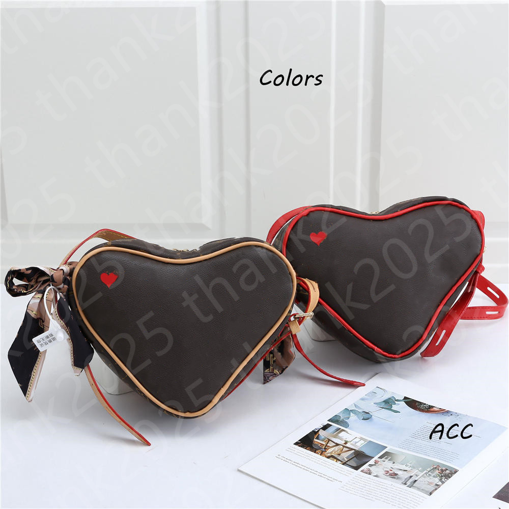 

Famous fashion love ladies crossbody heart-shaped bag wallet handbag shoulder coin purse 3colors 3074, Brown flower