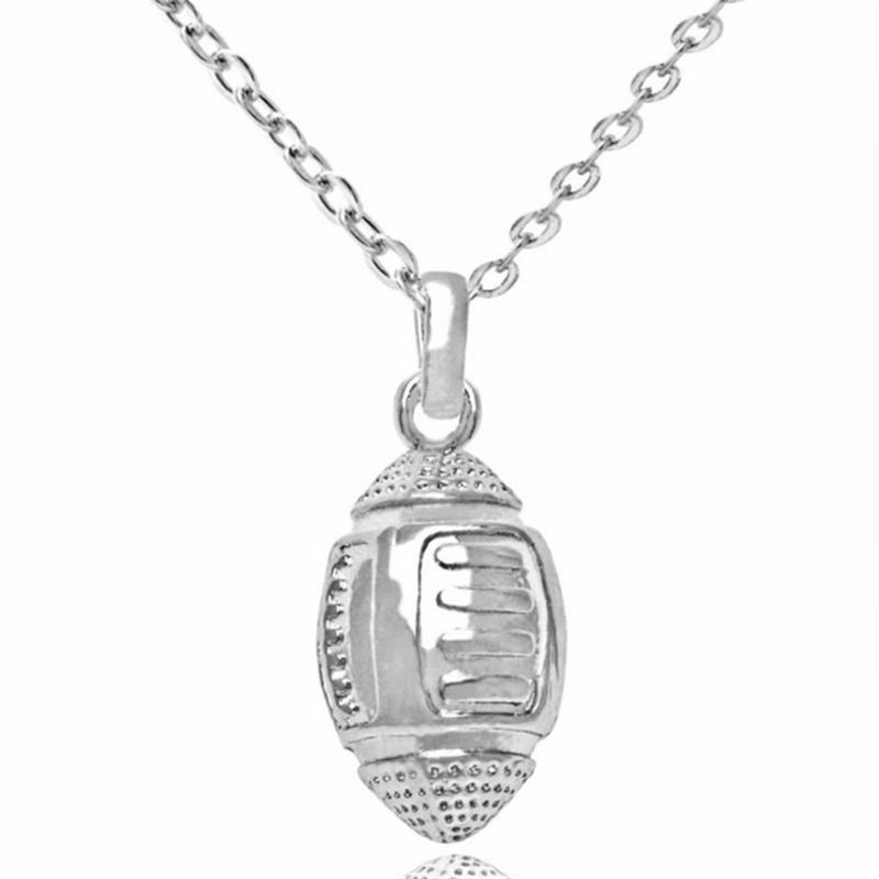 Pendant Necklaces Rugby Necklace Men Jewelry Fashion Chain Amercian Style Football-image-706611246