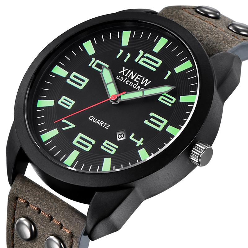 

Wristwatches Leather Strap Simples Calendar Luminous Dial Outdoor Men's Quartz Watch Fashion Rose Gold Romantic Couple Luxury Bracelet