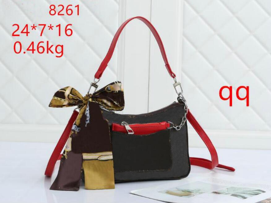 

2022 Fashion with scarf Shoulder Bag Crossbody bag Womens Handbags Messenger Bags Leather Clutch Backpack Wallet Fashion Fannypack, Brown