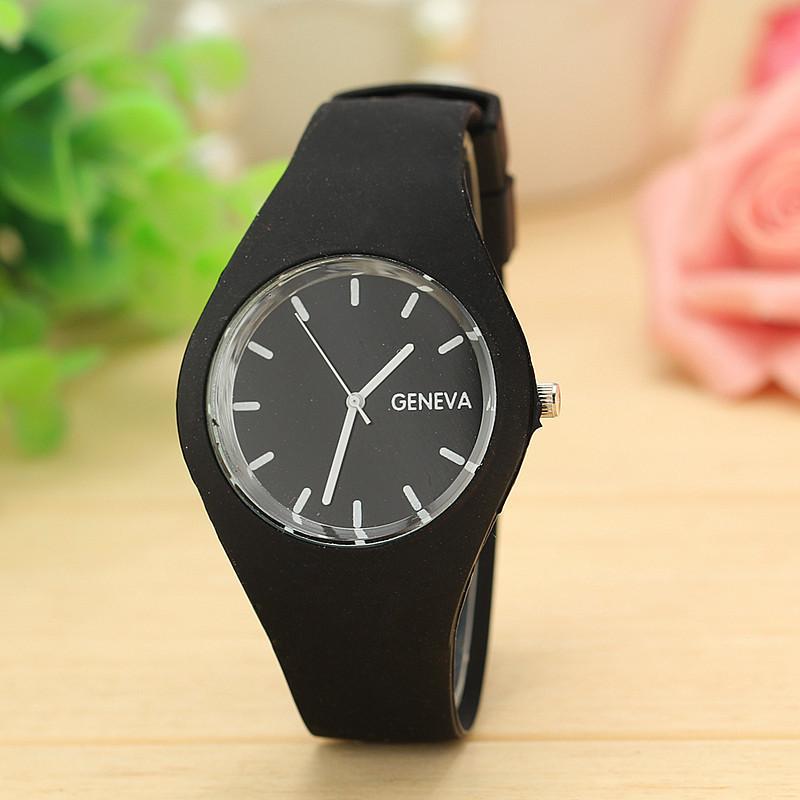 

Wristwatches Fashion Brand Silicone Women Watch Quartz Casual Style Dress Jelly Wristwatch For Relogio Feminino Cute, Red