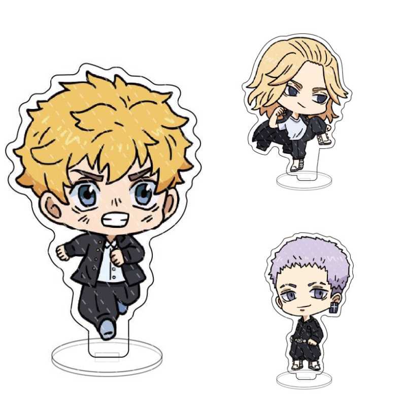 

Keychains Anime Tokyo Revengers Character Stand Model Cosplay Manjiro Ken Takemichi Hinata Plate 10cm Acrylic Figure Prop Gift