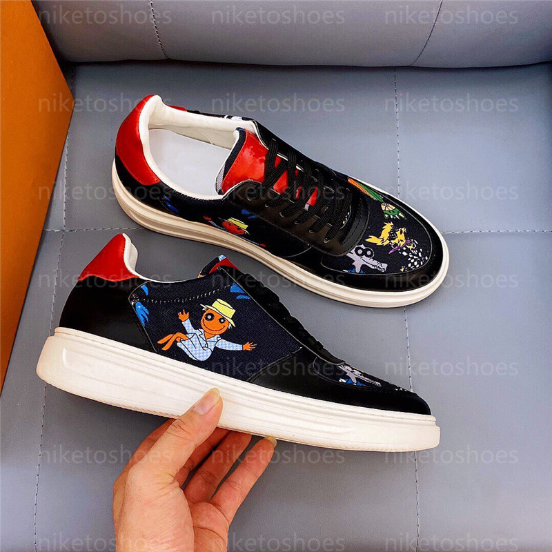 

Designers Beverly Hills Shoes Lace Up Leather Canvas Runner Trainer sports leisure sneakers Run Away Skate Platform shoe, 01