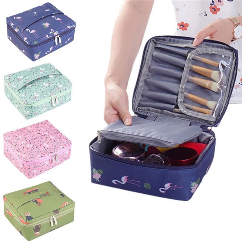 

Fashion Oxford Cosmetic Bags Makeup Bag Women Travel Organizer Necessarie Toiletry Kit Storage Pouch Portable Make Up Wash Box & Cases, Blue