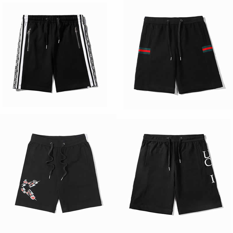 

Track Shorts Drawstring Relaxed Homme Fashion Embroidery letters Paris Summer Casual Running loose Basketball Sweatpants M-2XL, White;black